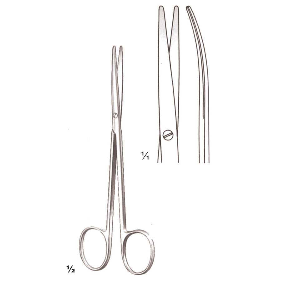 Metzenbaum-Fino Scissors Blunt-Blunt  Curved 14.5cm Slender Pattern (B-040-15) by Dr. Frigz