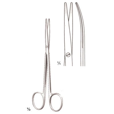 Metzenbaum-Fino Scissors Blunt-Blunt  Curved 14.5cm Slender Pattern (B-040-15)