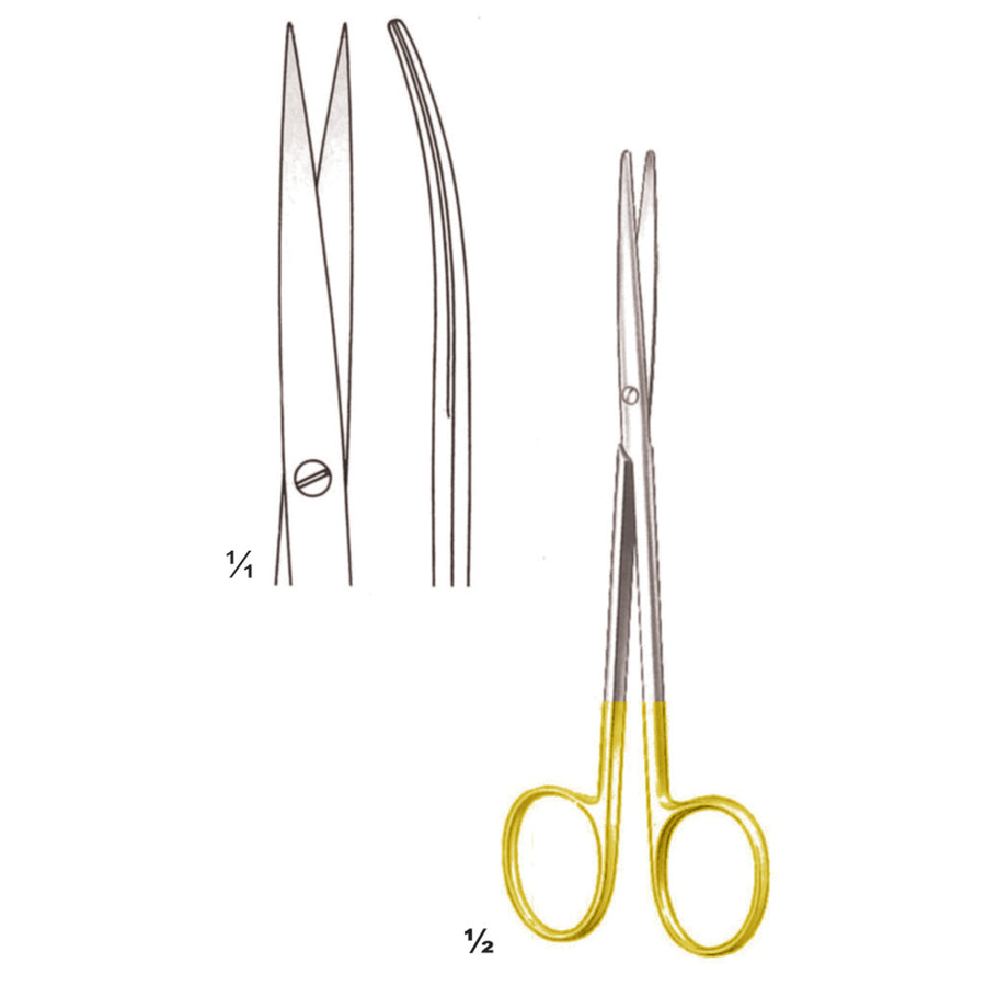 Metzenbaum-Fino Scissors Sharp-Sharp Curved Tc 14.5cm Slender Pattern (B-042-15Tc) by Dr. Frigz