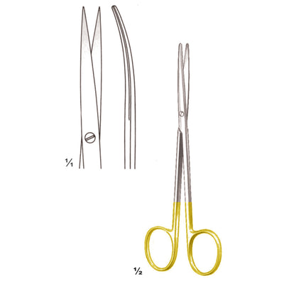Metzenbaum-Fino Scissors Sharp-Sharp Curved Tc 14.5cm Slender Pattern (B-042-15TC)