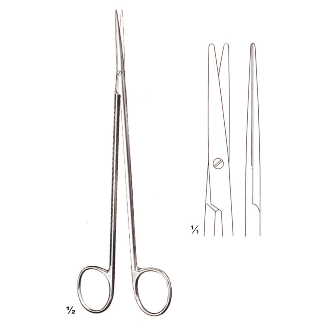 Metzenbaum-Fino Scissors Blunt-Blunt  Straight 18cm Slender Pattern (B-043-18) by Dr. Frigz