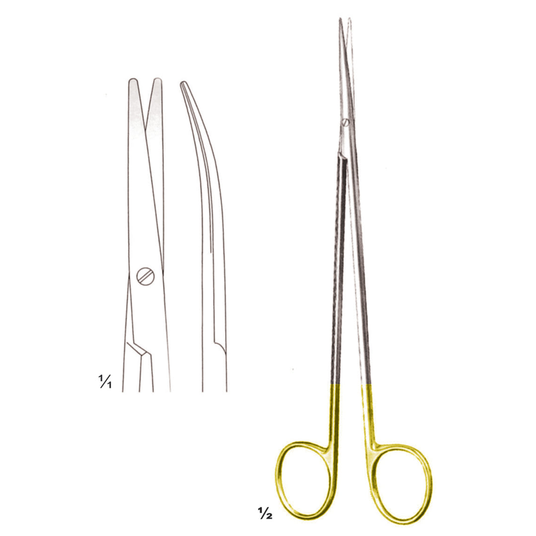 Metzenbaum-Fino Scissors Blunt-Blunt  Curved Tc 18cm Slender Pattern (B-044-18Tc) by Dr. Frigz