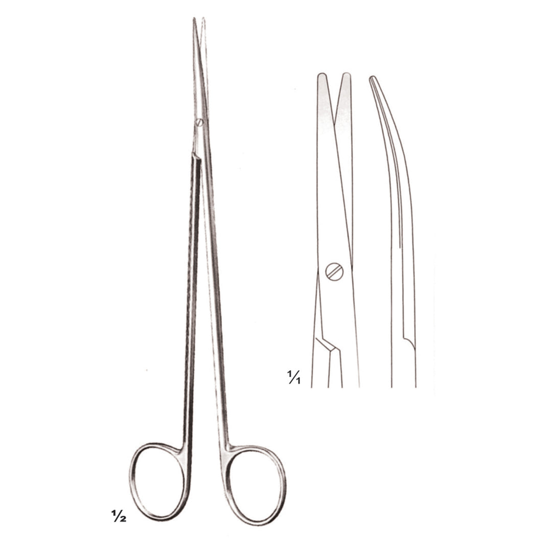 Metzenbaum-Fino Scissors Blunt-Blunt  Curved 18cm Slender Pattern (B-044-18) by Dr. Frigz