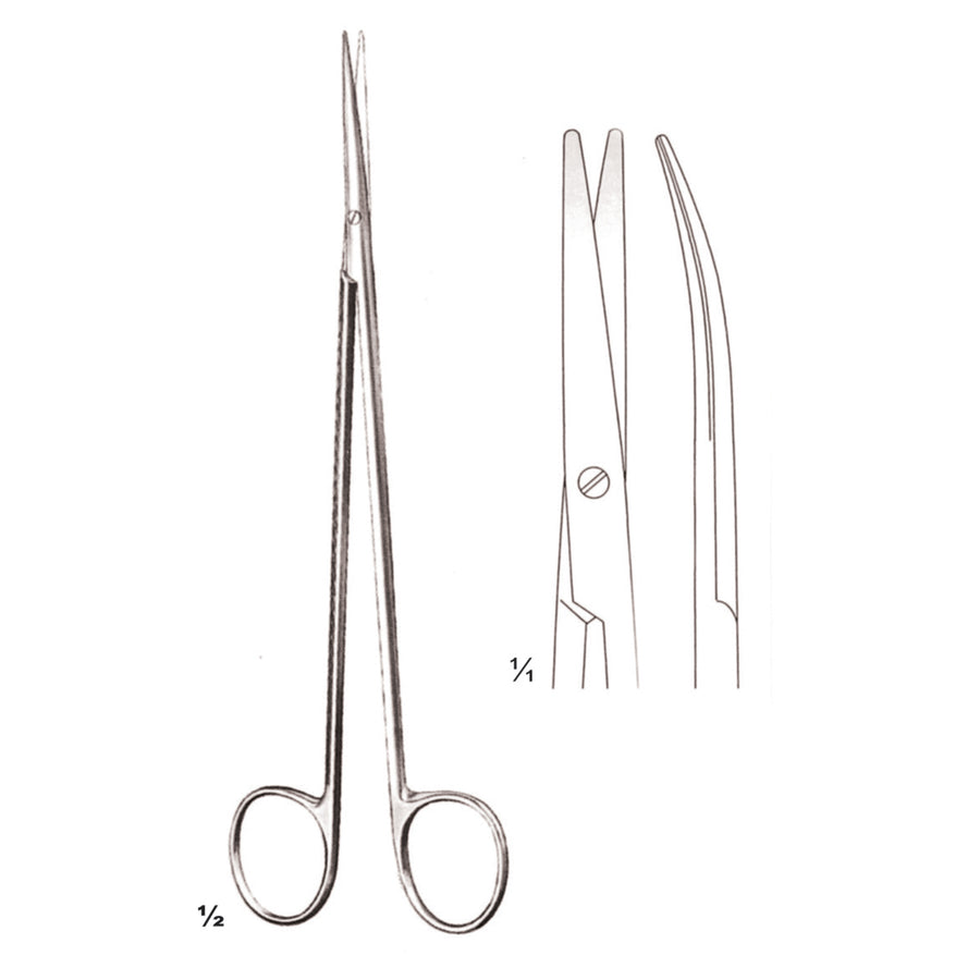 Metzenbaum-Fino Scissors Blunt-Blunt  Curved 18cm Slender Pattern (B-044-18) by Dr. Frigz