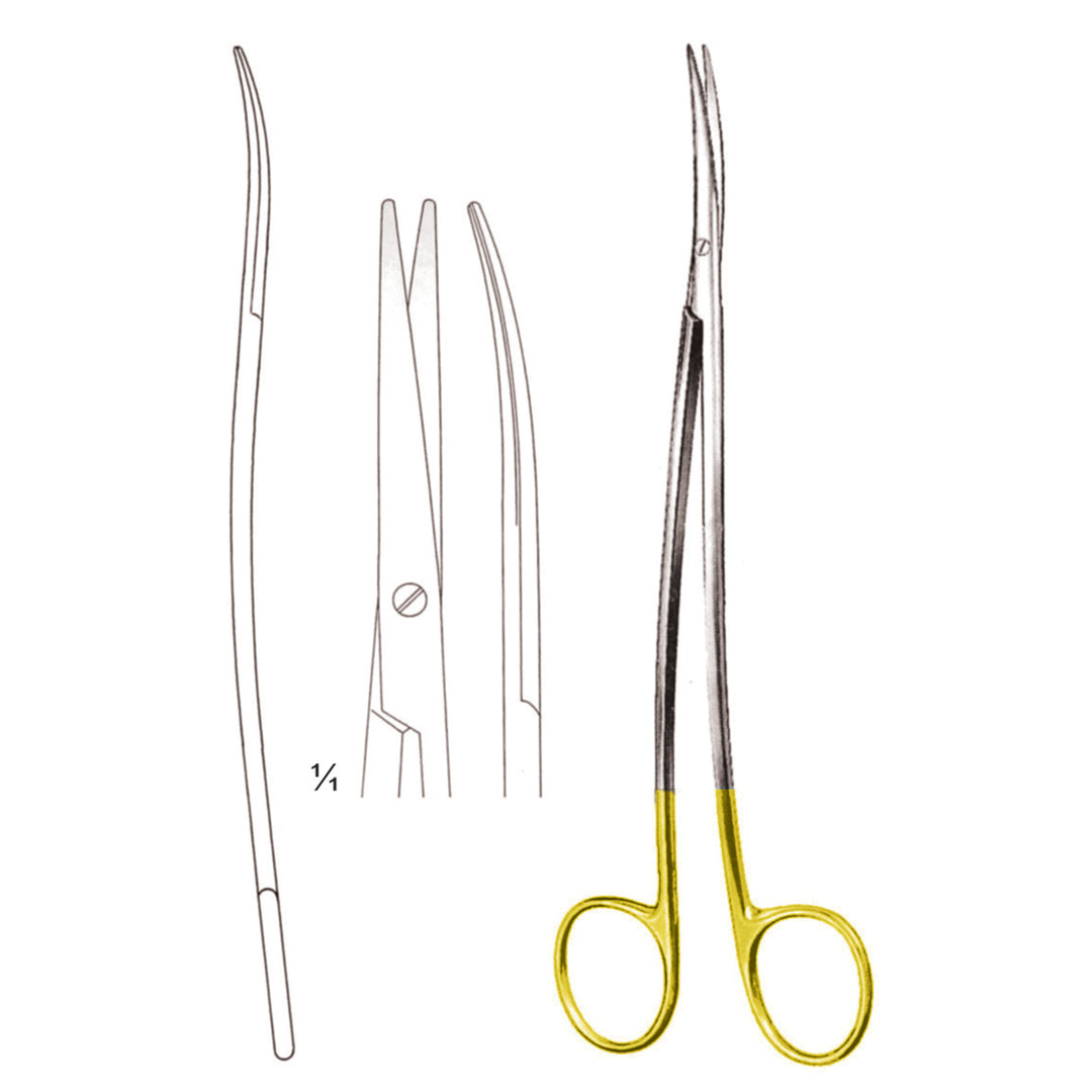 Metzenbaum-Fino Scissors Blunt-Blunt  Curved Tc 18cm S Shaped (B-045-18Tc) by Dr. Frigz