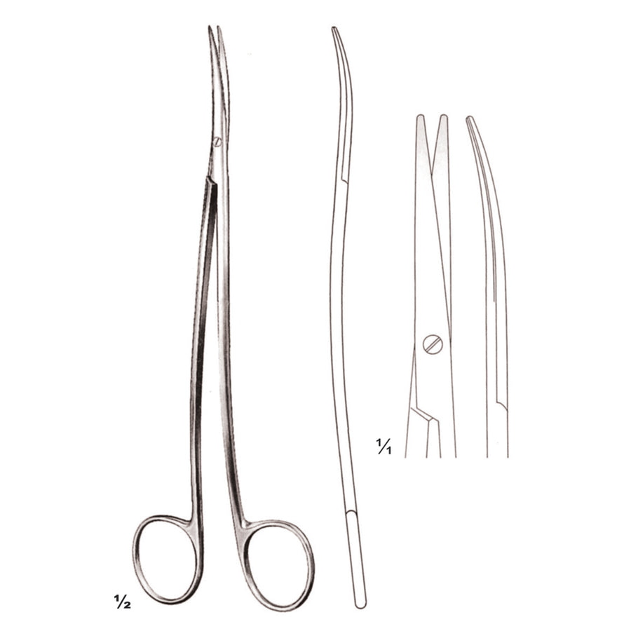 Metzenbaum-Fino Scissors Blunt-Blunt  Curved 18cm S Shaped (B-045-18) by Dr. Frigz