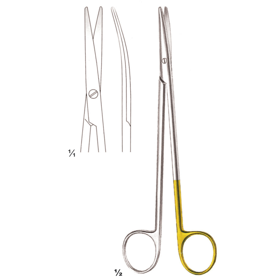 Salyer Scissors Blunt-Blunt  Curved 12.5cm Fine Model For Cleft Palate (B-046-12) by Dr. Frigz
