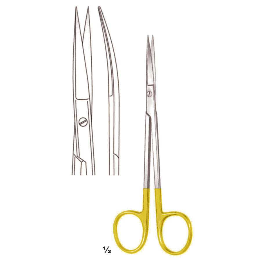 Sanvenero Scissors Sharp-Sharp Curved Tc 14cm (B-049-14Tc) by Dr. Frigz