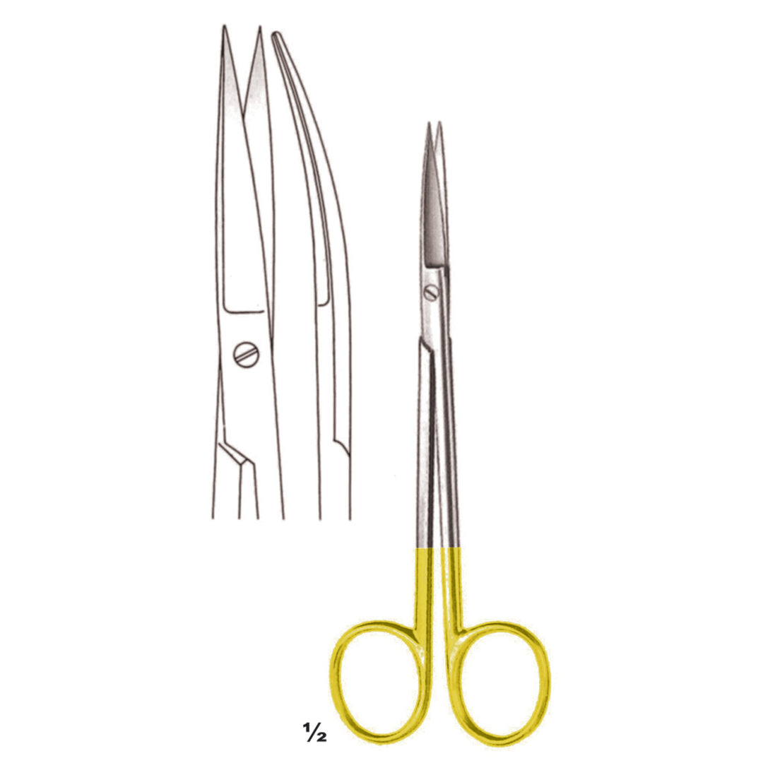 Joseph Scissors Sharp-Sharp Curved Tc 14cm (B-051-14Tc) by Dr. Frigz