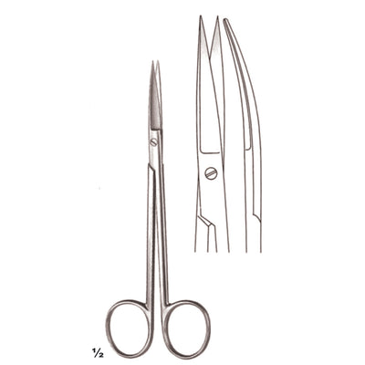 Joseph Scissors Sharp-Sharp Curved 14cm (B-051-14)