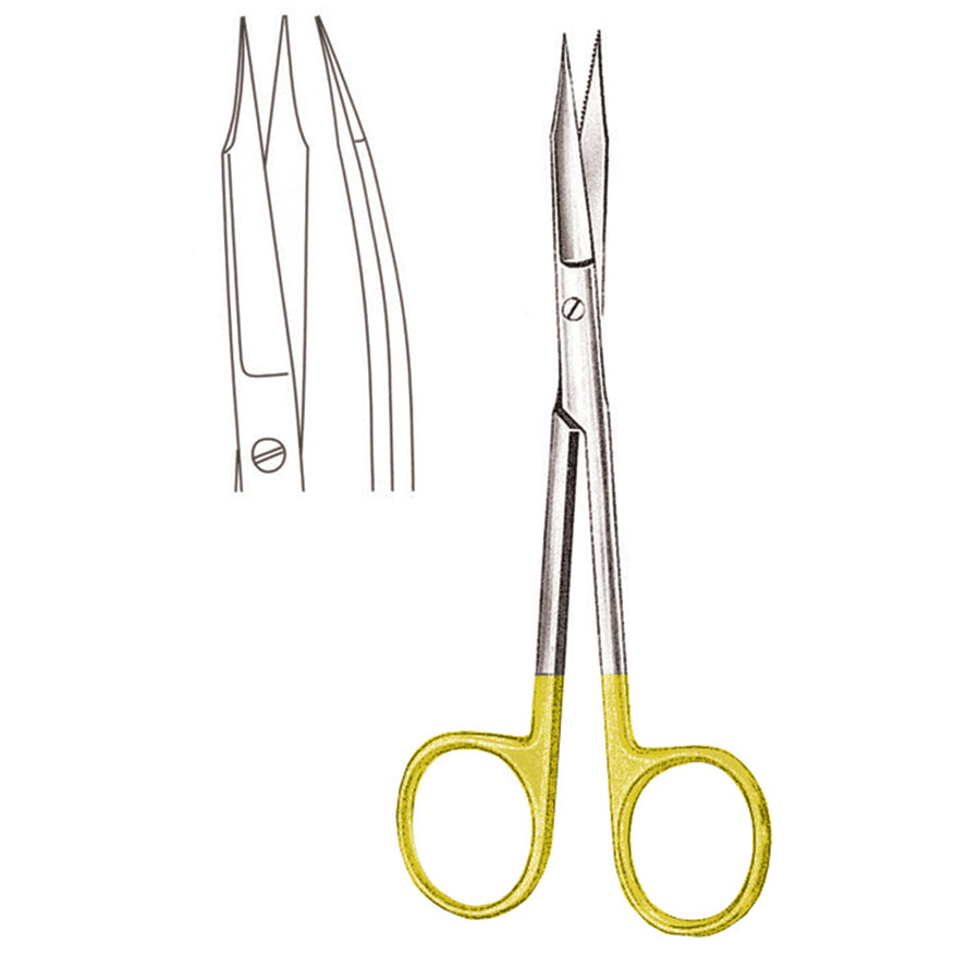 Goldmann-Fox Scissors Sharp-Sharp Curved Tc 13cm (B-056-13Tc) by Dr. Frigz