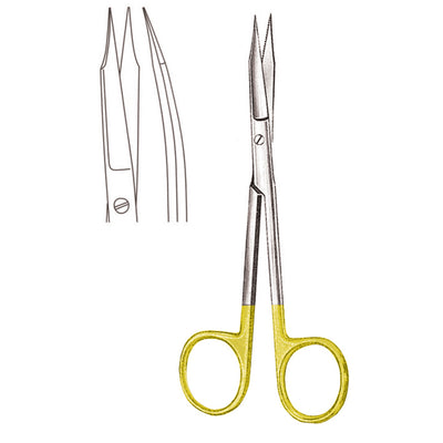 Goldmann-Fox Scissors Sharp-Sharp Curved Tc 13cm (B-056-13Tc) by Dr. Frigz