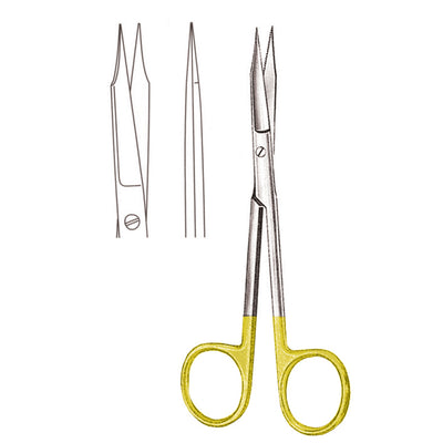 Goldmann-Fox Scissors Sharp-Sharp Straight Tc 13cm Toothed Blades (B-057-13Tc) by Dr. Frigz