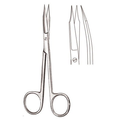 Goldmann-Fox Scissors Sharp-Sharp Curved 13cm Toothed Blades (B-058-13)