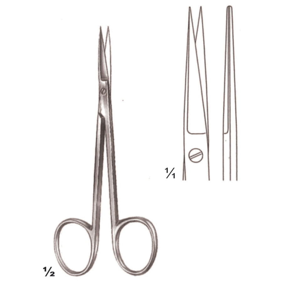 Small Modle Scissors Sharp-Sharp Straight 12cm (B-059-12) by Dr. Frigz