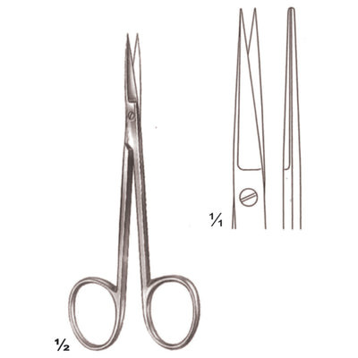 Small Modle Scissors Sharp-Sharp Straight 12cm (B-059-12)