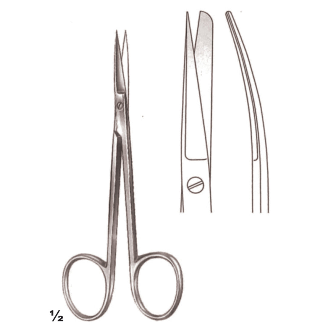 Small Modle Scissors Sharp-Blunt  Curved 12cm (B-060-12) by Dr. Frigz