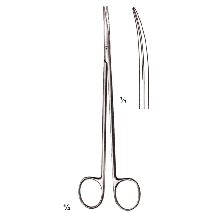 Toennis-Adson Scissors Sharp-Sharp Curved 17.5cm Slender Pattern (B-062-17) by Dr. Frigz