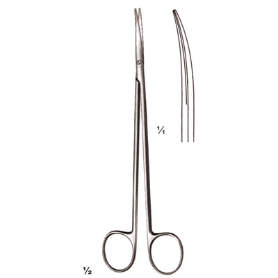 Toennis-Adson Scissors Sharp-Sharp Curved 17.5cm Slender Pattern (B-062-17)