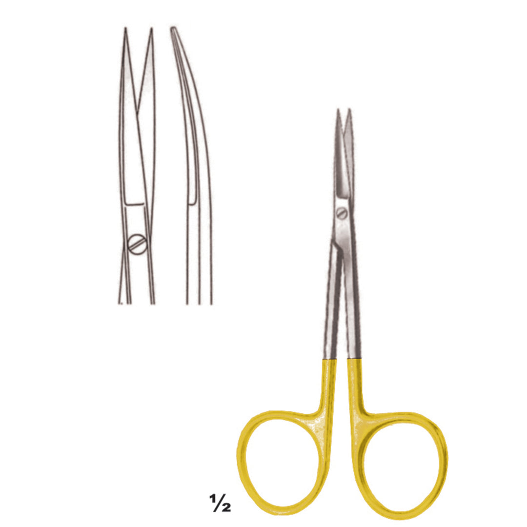 Scissors Sharp-Sharp Curved Tc 10cm (B-069-10Tc) by Dr. Frigz
