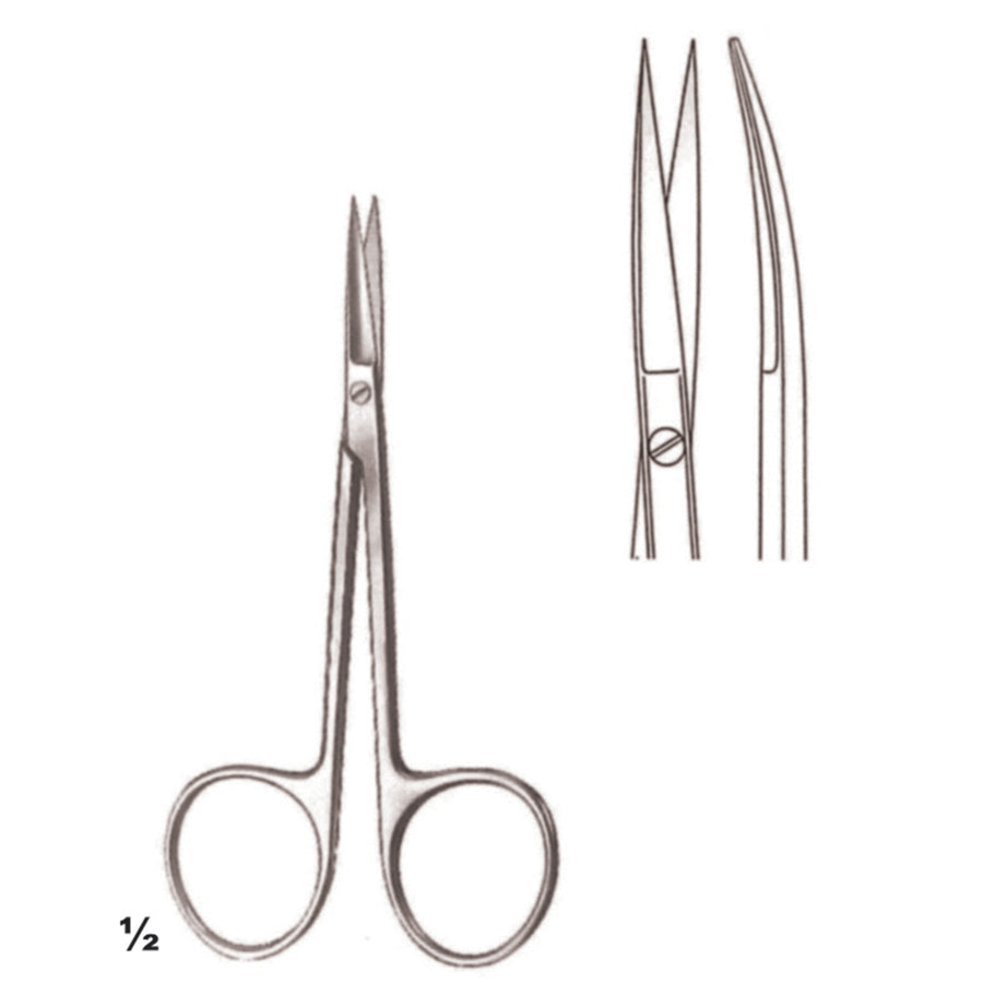 Scissors Sharp-Sharp Curved 10cm (B-069-10) by Dr. Frigz