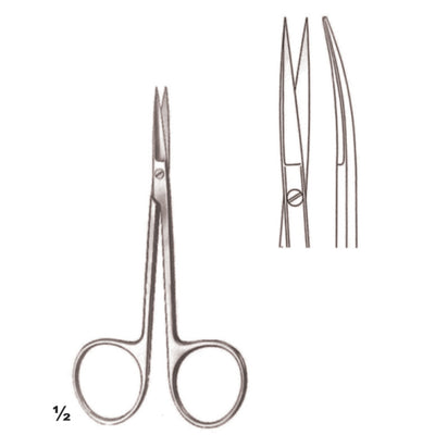 Scissors Sharp-Sharp Curved 10cm (B-069-10)