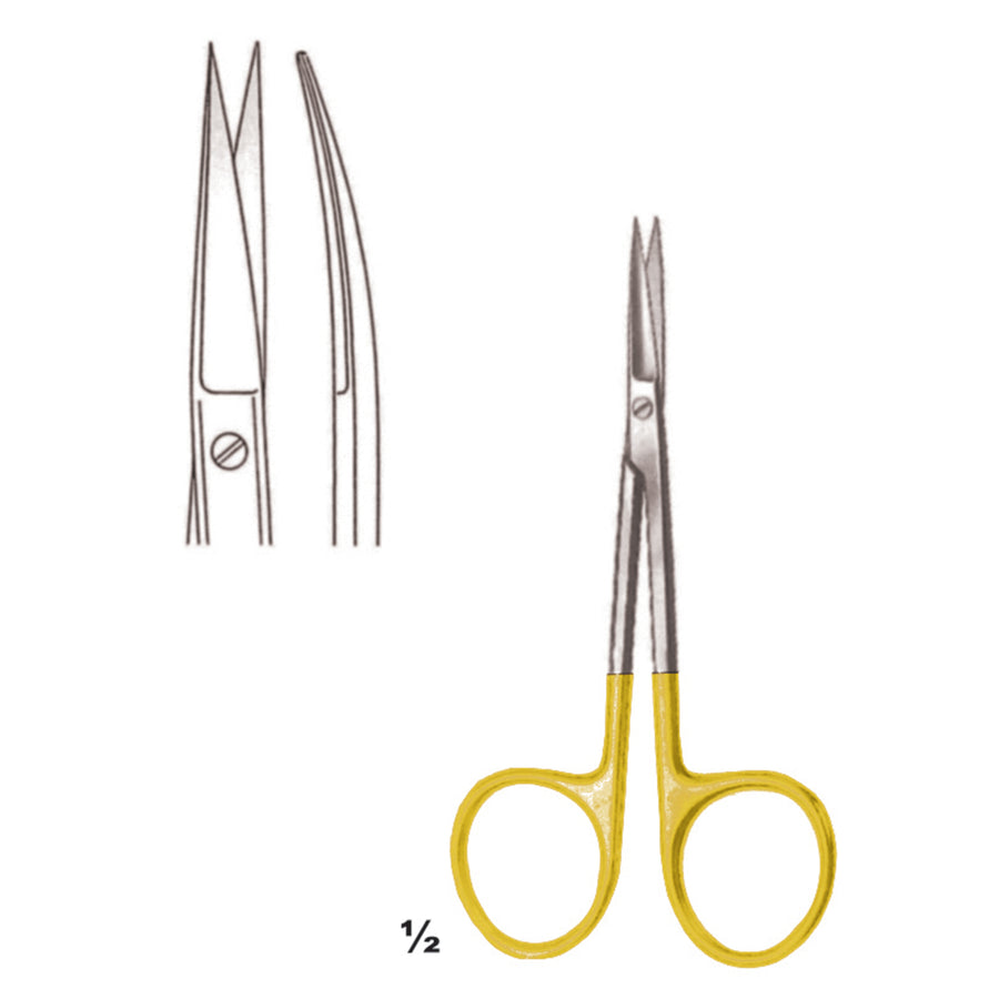Scissors Sharp-Sharp Curved Tc 10cm (B-071-10Tc) by Dr. Frigz