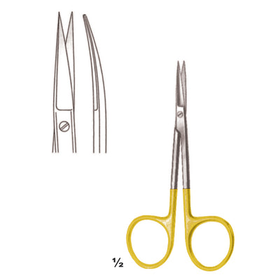 Scissors Sharp-Sharp Curved Tc 10cm (B-071-10Tc)