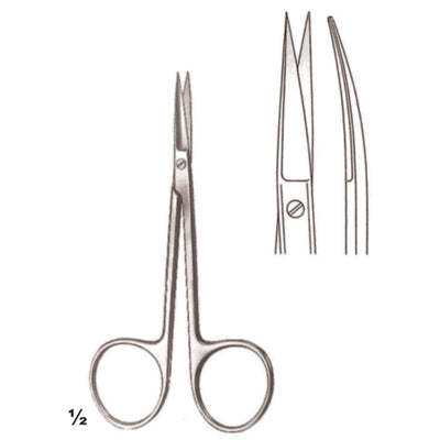 Scissors Sharp-Sharp Curved 10cm (B-071-10)