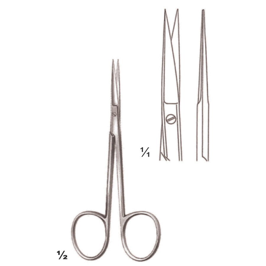 Scissors Sharp-Sharp Straight 10cm Extra Flat Blades (B-074-10) by Dr. Frigz