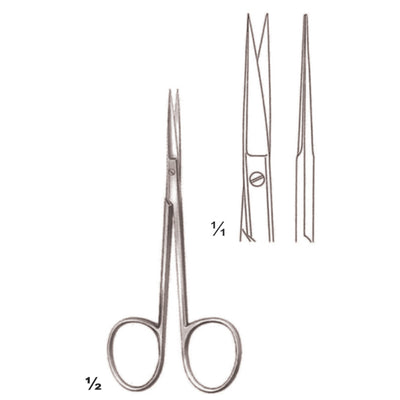 Scissors Sharp-Sharp Straight 10cm Extra Flat Blades (B-074-10)