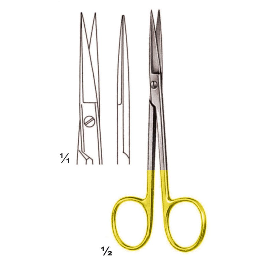 Scissors Sharp-Sharp Straight Tc 11.5cm (B-077-11Tc) by Dr. Frigz