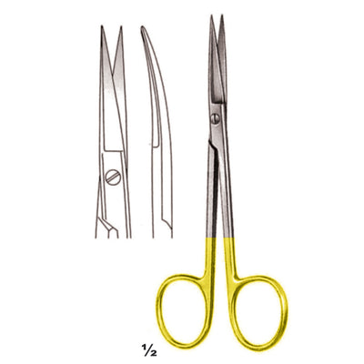 Scissors Sharp-Sharp Curved Tc 11.5cm (B-078-11Tc)