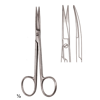 Scissors Sharp-Sharp Curved 11.5cm (B-078-11)
