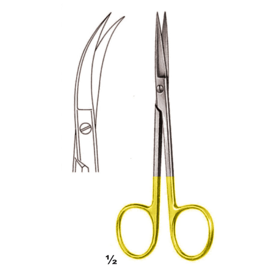 Scissors Sharp-Sharp Curved Tc 11.5cm (B-079-11Tc) by Dr. Frigz
