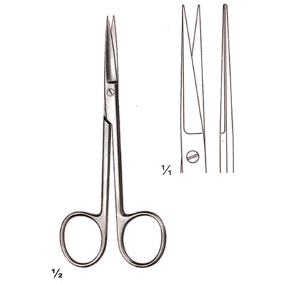 Scissors Sharp-Sharp Straight 12.5cm (B-081-12)
