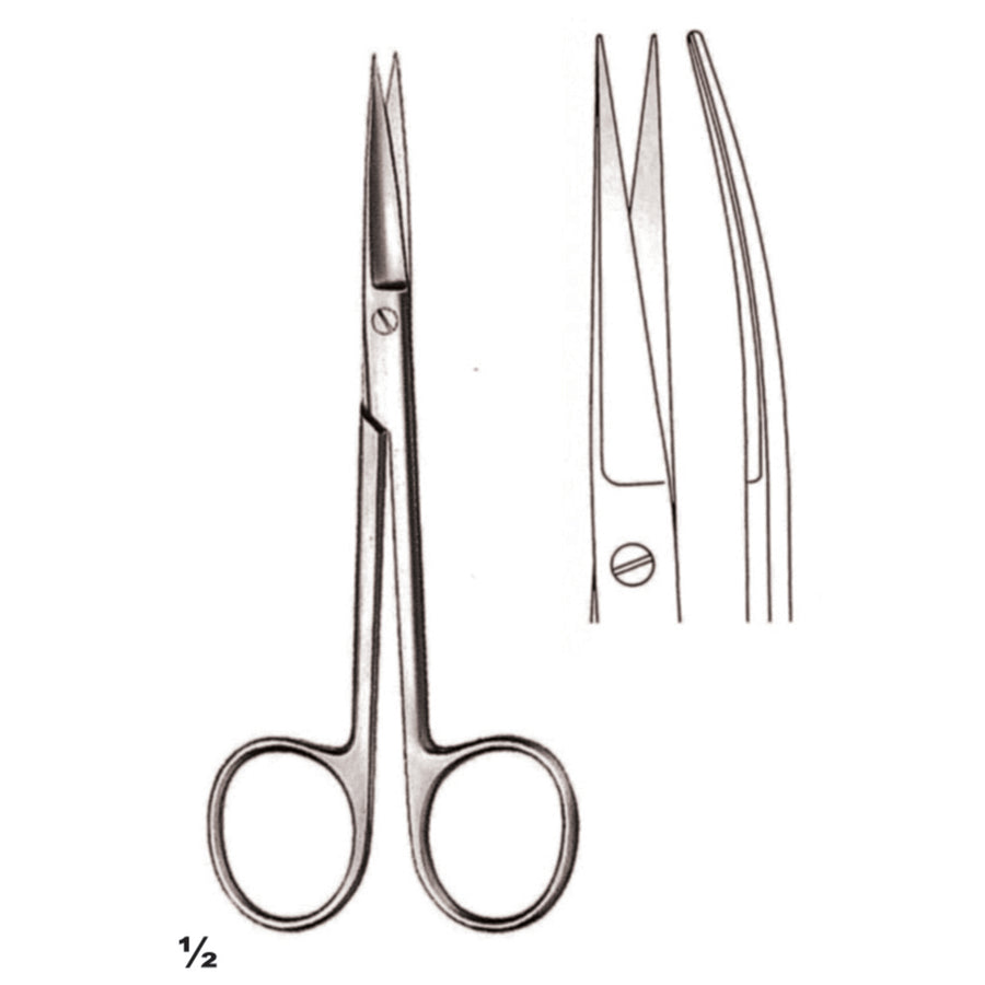 Scissors Sharp-Sharp Curved 12.5cm (B-082-12) by Dr. Frigz