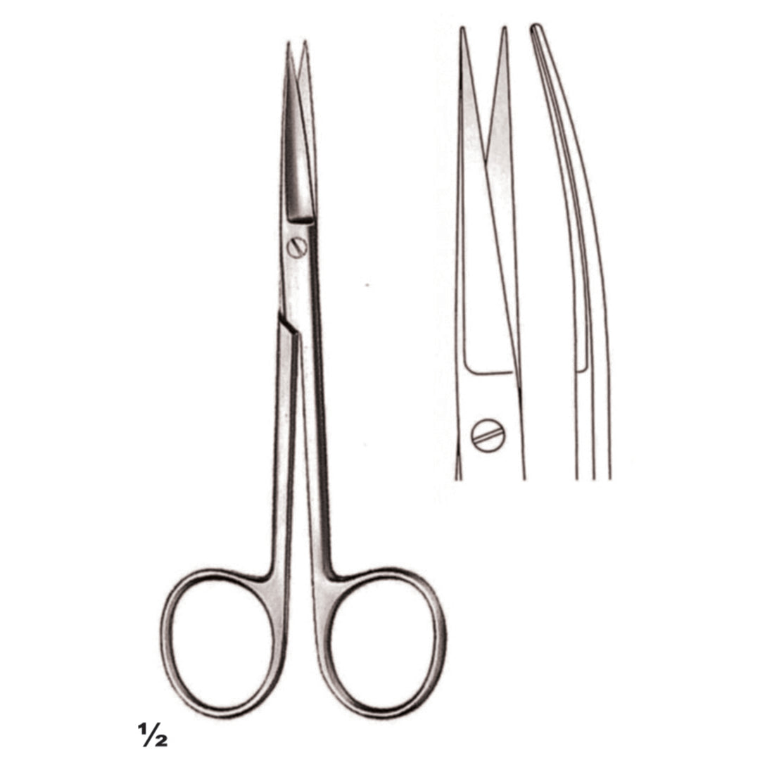 Scissors Sharp-Sharp Curved 12.5cm (B-082-12) by Dr. Frigz