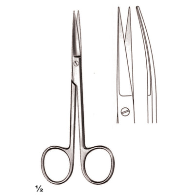 Scissors Sharp-Sharp Curved 12.5cm (B-082-12)