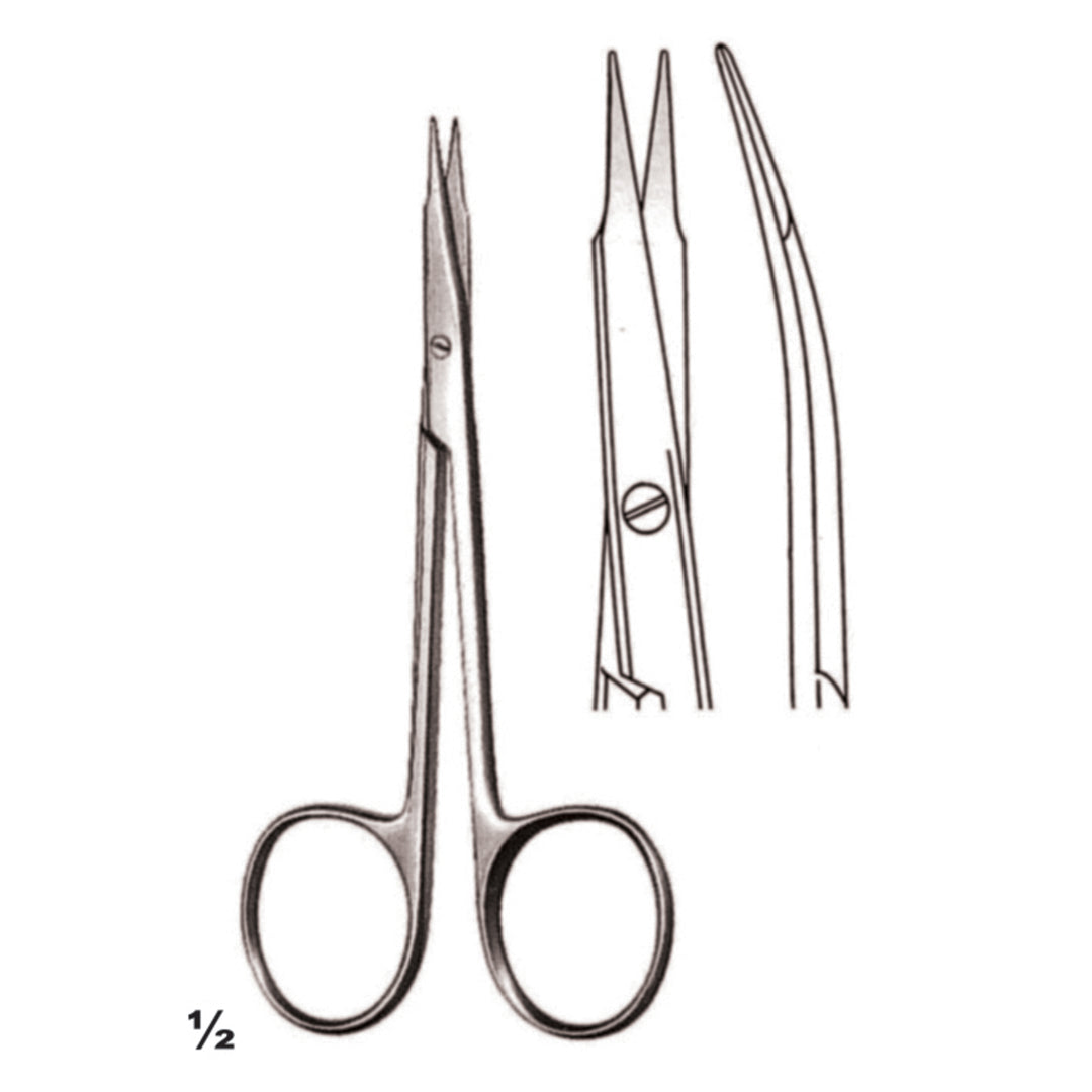 Stevens Scissors Sharp-Sharp Curved 11.5cm Blunt (B-086-11) by Dr. Frigz