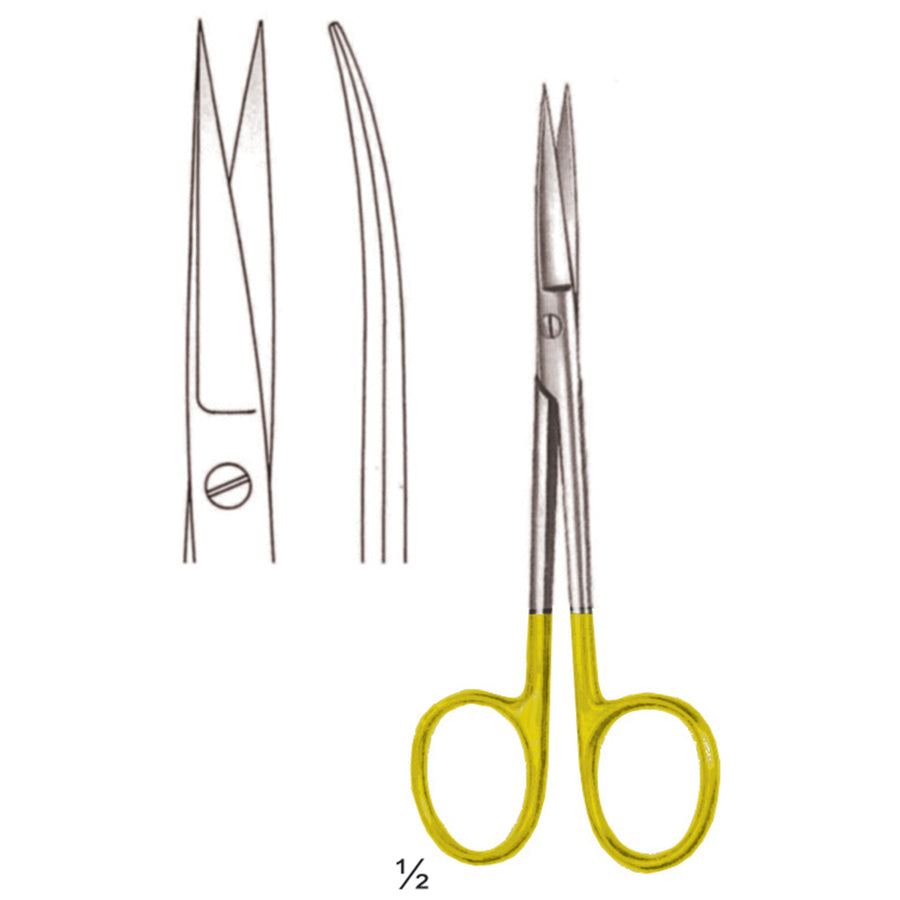 Wagner Scissors Sharp-Sharp Curved Tc 12cm (B-100-12Tc) by Dr. Frigz