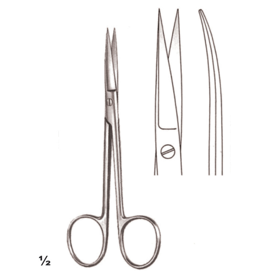 Wagner Scissors Sharp-Sharp Curved 12cm (B-100-12) by Dr. Frigz