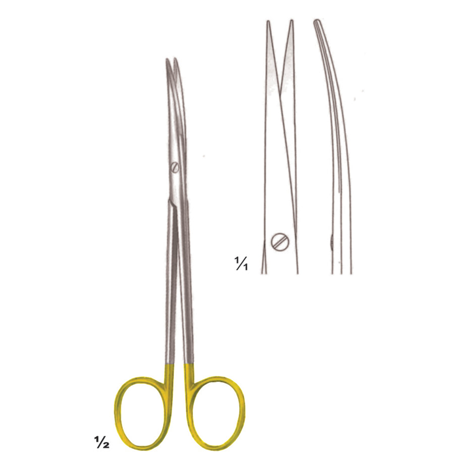 Metzenbaum-Lahey Scissors Sharp-Sharp Curved Tc 14.5cm Slender Pattern (B-101-14Tc) by Dr. Frigz