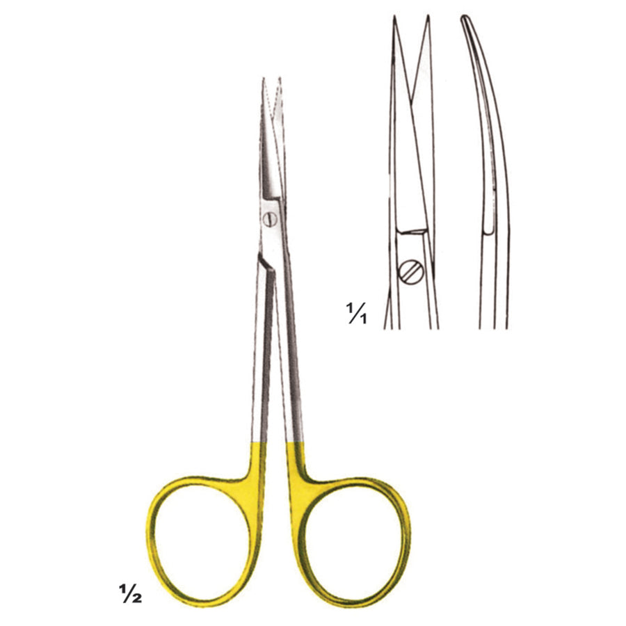 Scissors Sharp-Sharp Curved Tc 11.5cm (B-105-11Tc) by Dr. Frigz