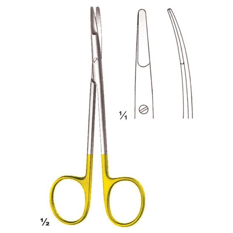 Ragnell Scissors Blunt-Blunt  Curved Tc 12cm (B-107-12Tc) by Dr. Frigz