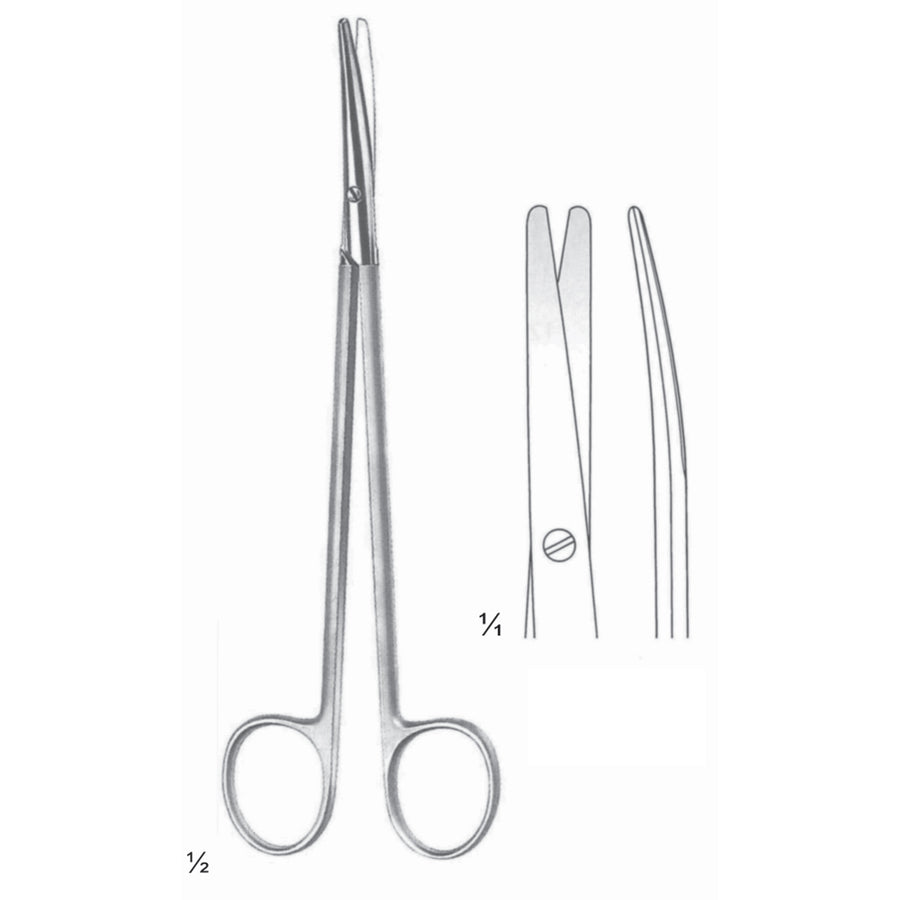 Metzenbaum Scissors Blunt-Blunt  Curved 18cm Fine Cutting Edge (B-108-18) by Dr. Frigz
