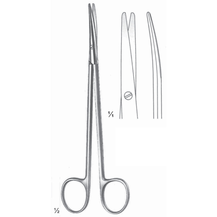 Metzenbaum Scissors Blunt-Blunt  Curved 14.5cm Fine Cutting Edge (B-111-14) by Dr. Frigz