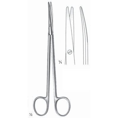 Metzenbaum Scissors Blunt-Blunt  Curved 14.5cm Fine Cutting Edge (B-111-14)