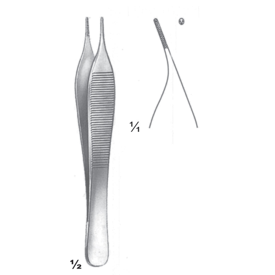 Mini Adson Forceps 1:2 Curved 12cm (C-032-12) by Dr. Frigz