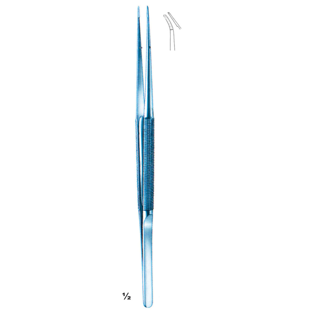 Forceps Curved Ti 15cm Diamond Dust Jaw 6,0 X 0,8 mm (C-042-15) by Dr. Frigz